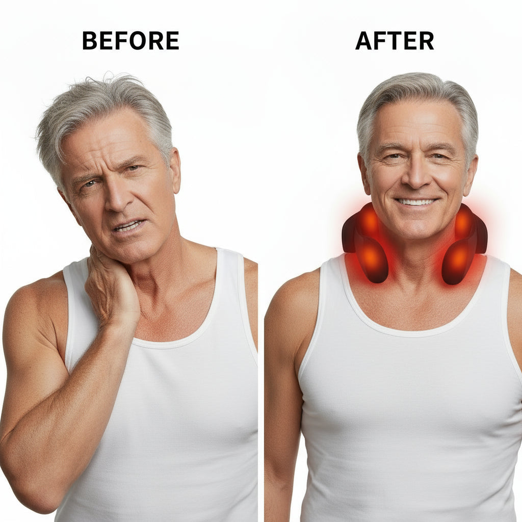 Techyvio™ Deep Kneading Neck & Shoulder Massager with Heat – Shiatsu Back & Body Massager for Pain Relief, Relaxation & Stress Recovery