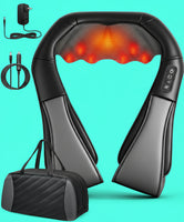 Techyvio™ Deep Kneading Neck & Shoulder Massager with Heat – Shiatsu Back & Body Massager for Pain Relief, Relaxation & Stress Recovery