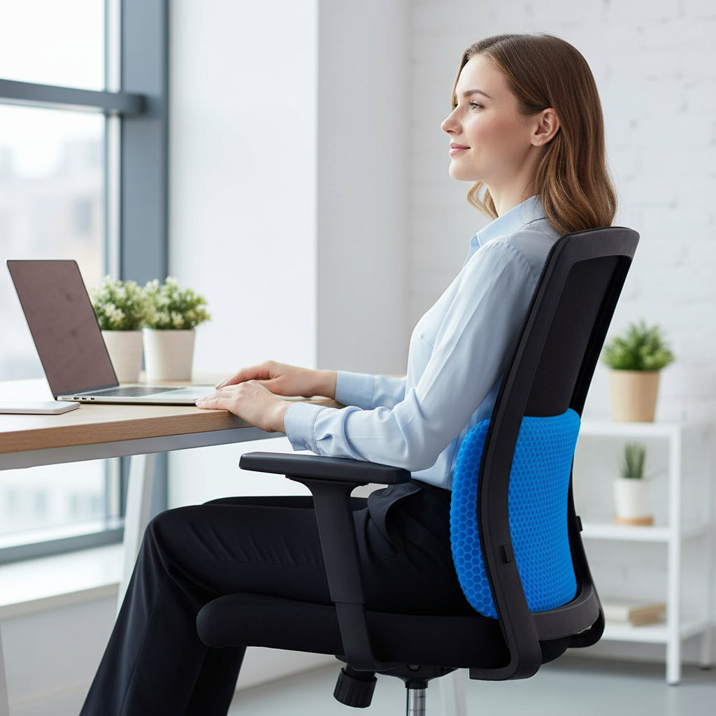 Techyvio ComfortGel™ – Premium Gel Seat Cushion for Long Sitting, Hip & Tailbone Pain Relief, and All-Day Support