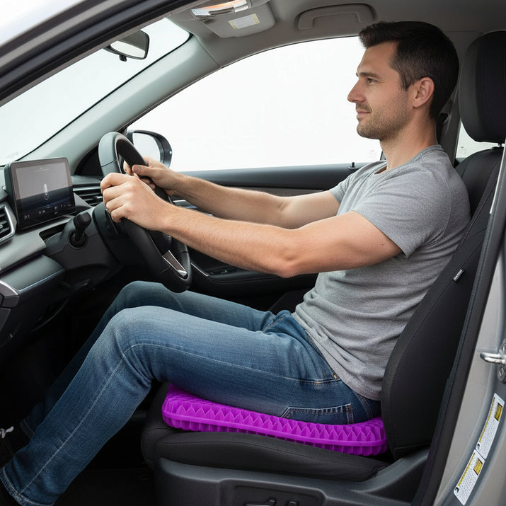 Techyvio ComfortGel™ – Premium Gel Seat Cushion for Long Sitting, Hip & Tailbone Pain Relief, and All-Day Support