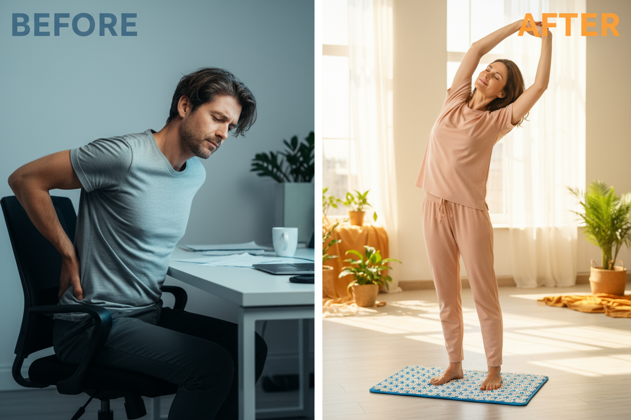 Acupressure Mat Before and After Benefits
