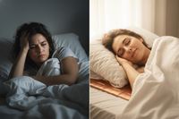 Before and after sleep comparison